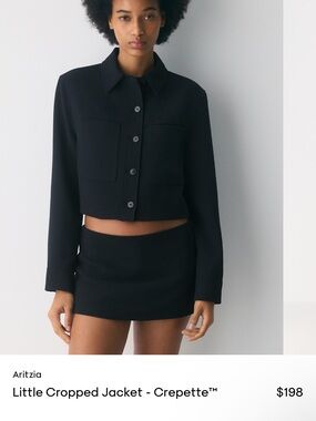 Wilfred Black Cropped Jacket